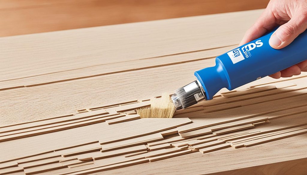 Wood joinery adhesive application