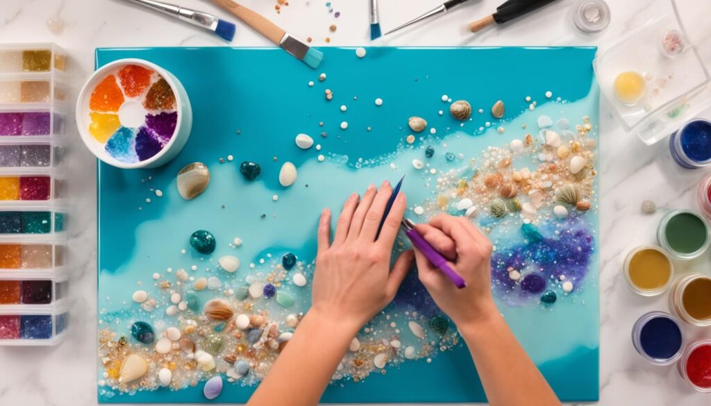 personalizing resin crafts