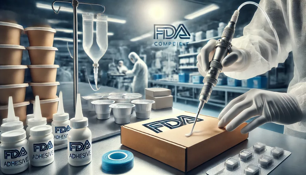 FDA adhesive in food packaging and medical device assembly