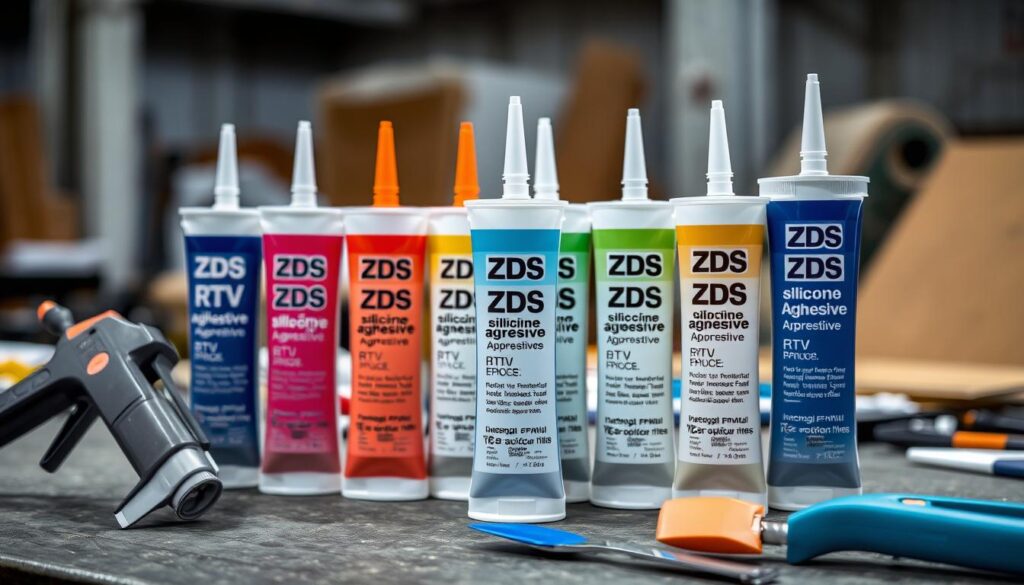 RTV silicone adhesives