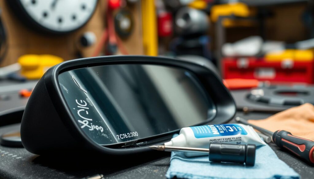 car mirror glue