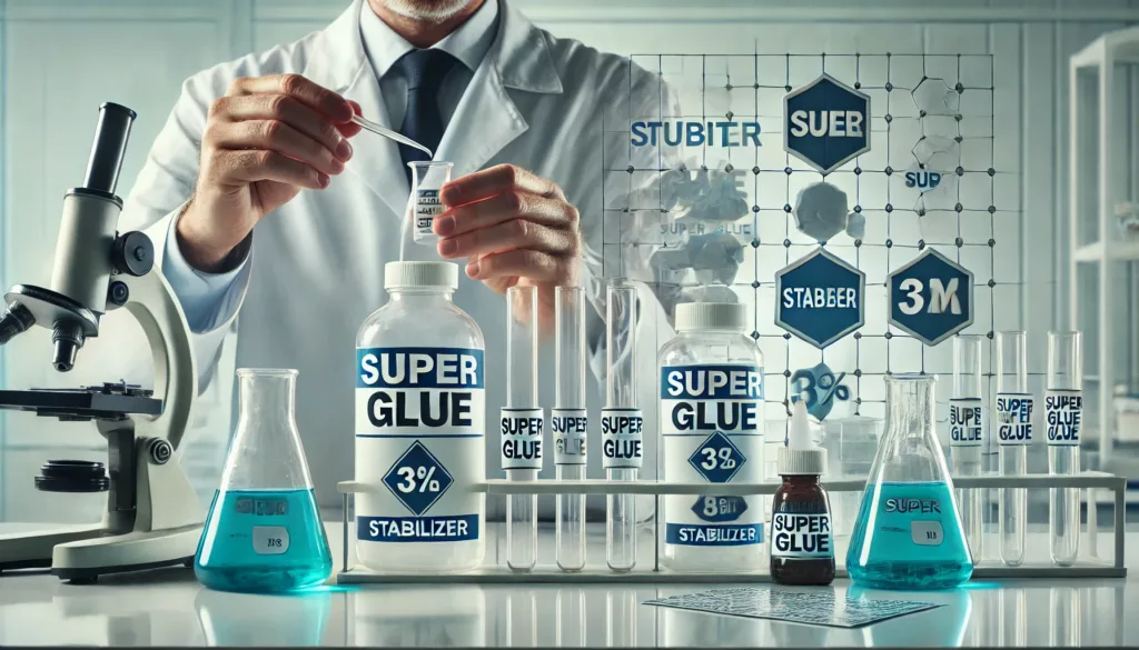 Laboratory stability testing of commercial super glue formulation