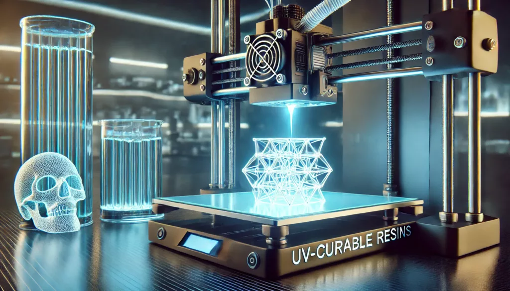 UV adhesives used in 3D printing for rapid prototyping